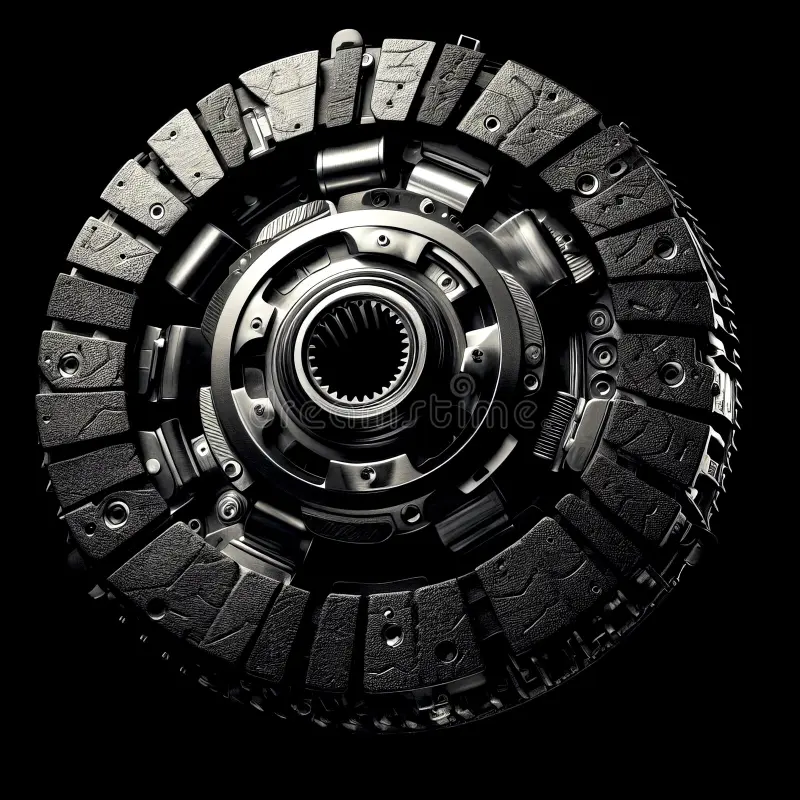 car clutch disc black background close up selective focus 308894250