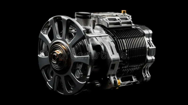 detailed structure diagram car alternator isolated generator black background generated ai detailed structure 339208380